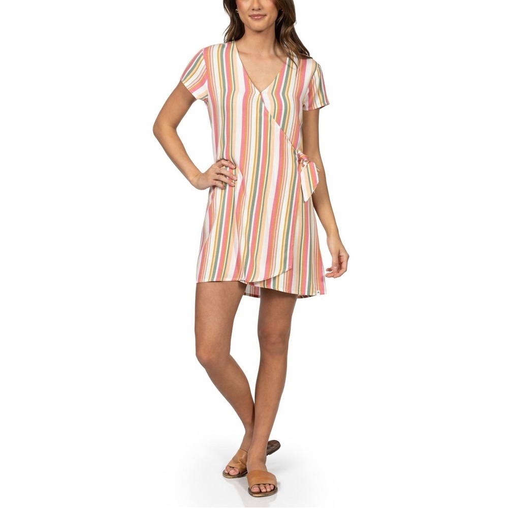 Juniors’ Hurley Candy Striped Wrap Dress